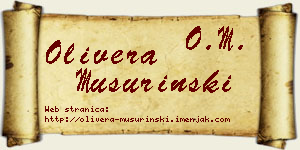 Olivera Mušurinski vizit kartica